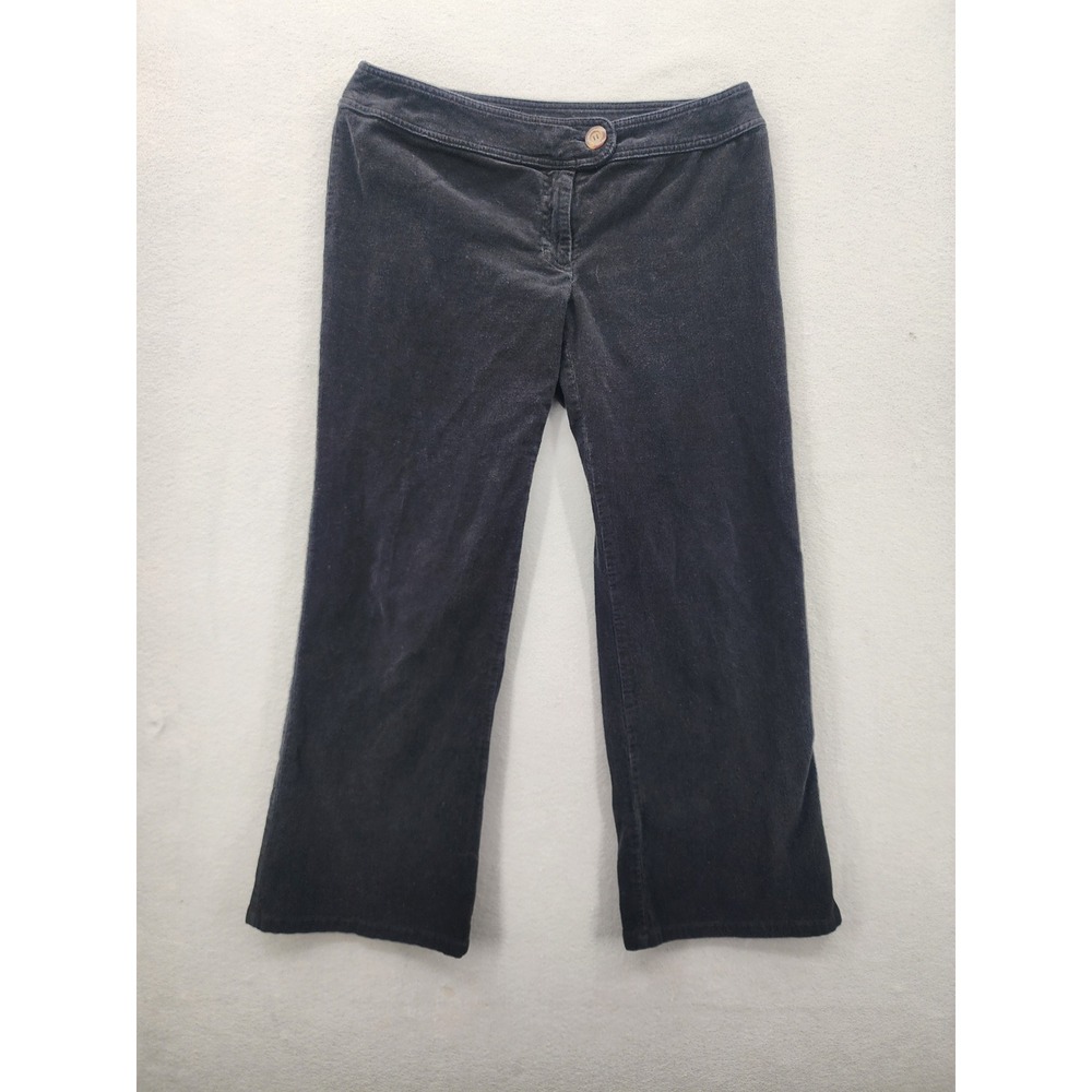 Cut Loose Black Corduroy Pants Medium Straight Leg Stretch Cotton Made in USA